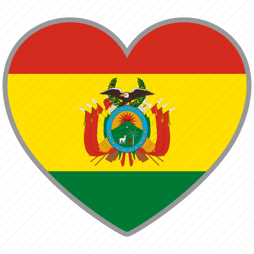 Bolivia, flag heart, country, flag, love icon - Download on Iconfinder