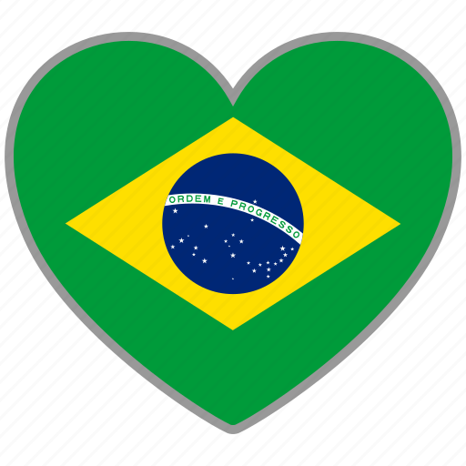 Brazil, flag heart, country, flag, love icon - Download on Iconfinder