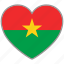 burkina faso, flag heart, flag, love, nation 