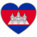 cambodia, flag heart, country, flag, love, nation 