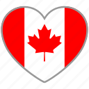 canada, flag heart, country, flag, love, nation