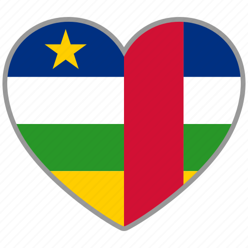 African republic, flag heart, country, love icon - Download on Iconfinder