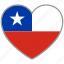 chile, flag heart, country, flag, love 
