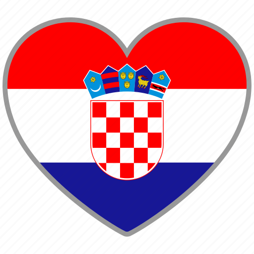 Croatia, flag heart, country, flag, love, nation icon - Download on Iconfinder