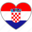croatia, flag heart, country, flag, love, nation 
