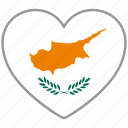 cyprus, flag heart, country, flag, love, nation