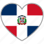 dominican republic, flag heart, flag, love 