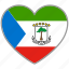 equatorial guinea, flag heart, country, love, nation 