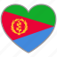 eritrea, flag heart, country, flag, love 