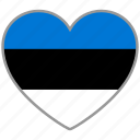 estonia, flag heart, country, flag, love