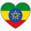 ethiopia, flag heart, country, flag, love, nation 