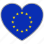 european, flag heart, euro, europe, flag, love, nation 