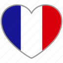 flag heart, france, country, flag, love