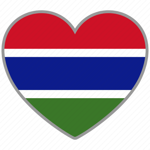 Flag heart, gambia, flag, love, nation icon - Download on Iconfinder