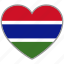 flag heart, gambia, flag, love, nation 