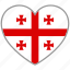 flag heart, georgia, flag, love, nation 