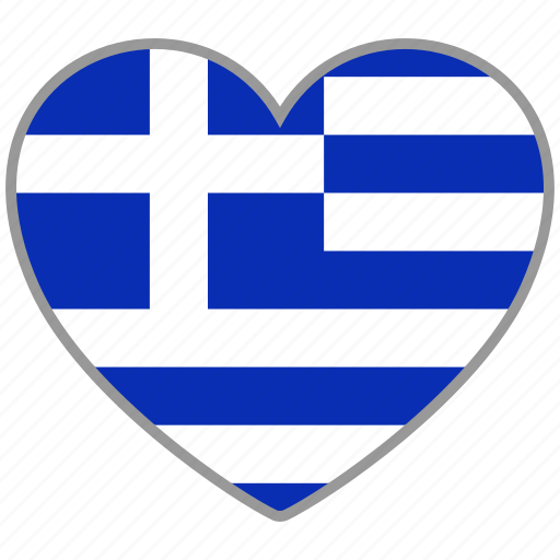 Flag heart, greece, country, love, nation icon - Download on Iconfinder