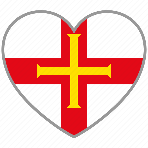 Flag heart, guernsey, country, flag, love, nation icon - Download on Iconfinder