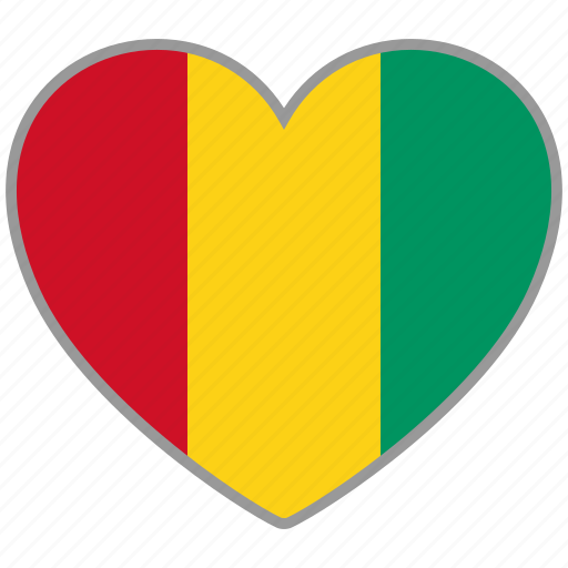 Flag heart, guinea, country, flag, love icon - Download on Iconfinder