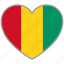 flag heart, guinea, country, flag, love 