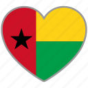 flag heart, guinea bissau, country, flag, love 