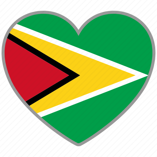 Flag heart, guyana, country, flag, love icon - Download on Iconfinder