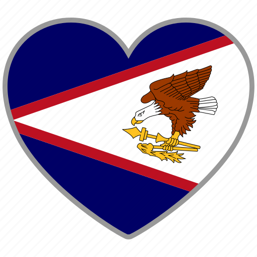 American samoa, flag heart, country, flag, love icon - Download on Iconfinder