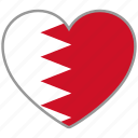bahrain, flag heart, country, flag, love