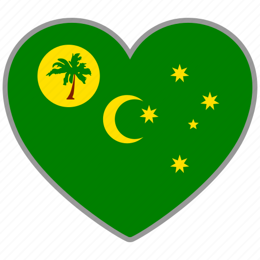 Cocos island, flag heart, flag, love, nation icon - Download on Iconfinder