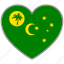 cocos island, flag heart, flag, love, nation 