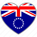 cook island, flag heart, country, flag, love 