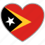 east timor, flag heart, flag, love 