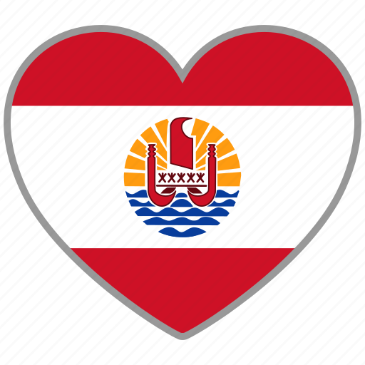 Flag heart, french polynesia, flag, love, nation icon - Download on Iconfinder