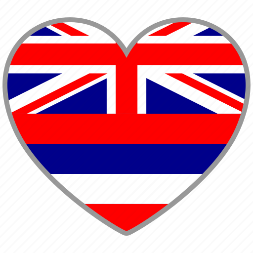 Flag heart, hawaii, country, flag, love icon - Download on Iconfinder