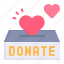 donation, love, solidarity, humanitarian, heart, box, sympathy and romance 