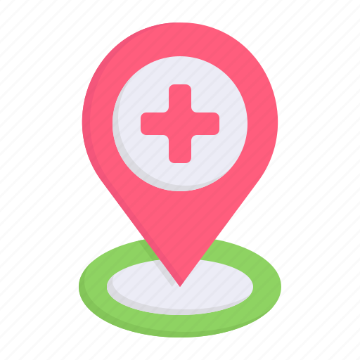 Pin, healthcare, medical, first, aid, placeholder, donation icon - Download on Iconfinder
