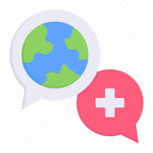 Talk, conversation, health, chat, humanitarian, help, earth icon - Download on Iconfinder