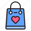 bag, shopping, gift, commerce, valentines, present, heart, love, shop 