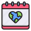 calendar, schedule, planet, earth, world humanitarian day, time and date 