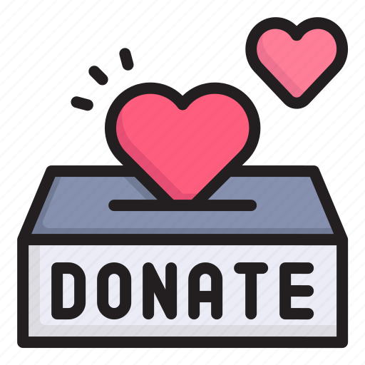 Donation, love, solidarity, humanitarian, heart, box, sympathy and romance icon - Download on Iconfinder
