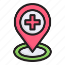 pin, healthcare, medical, first, aid, placeholder, donation, help, maps and location