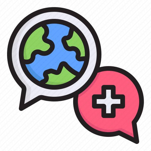 Talk, conversation, health, humanitarian, help, earth, world icon - Download on Iconfinder