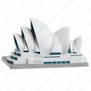 sydney, opera, sydney opera house, 3d icon, 3d illustration, 3d render, architecture, world landmark, landmark 