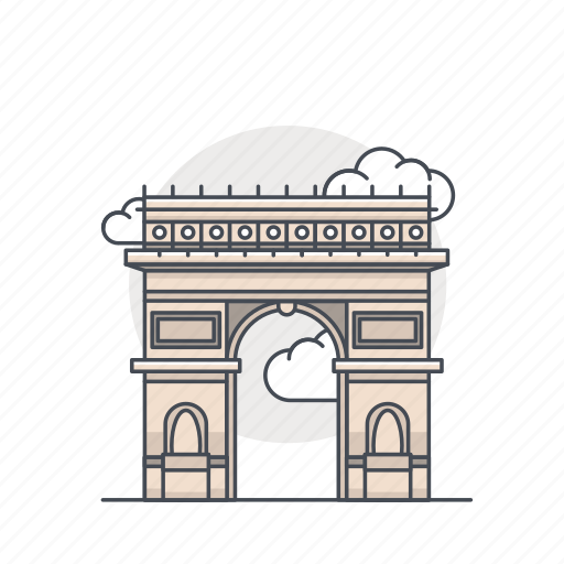 Arc, arc de triomphe, landmark, monument, paris, triomphe icon - Download on Iconfinder