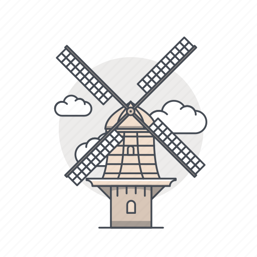 Holland, landmark, monument, tower, wind, world icon - Download on Iconfinder
