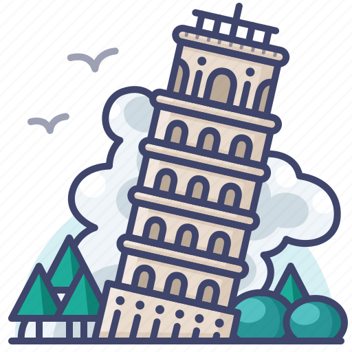 Italy, landmark, leaning, pisa, tower icon - Download on Iconfinder