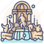 fountain, italy, monument, trevi 