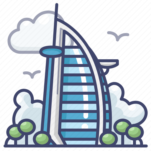 Al, arab, architecture, burj, dubai, hotel icon - Download on Iconfinder
