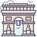 arc de france, landmark, paris, triomphe