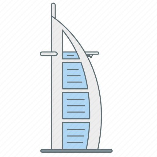 Arab, building, burj, dubai, hotel, landmark, travel icon - Download on Iconfinder